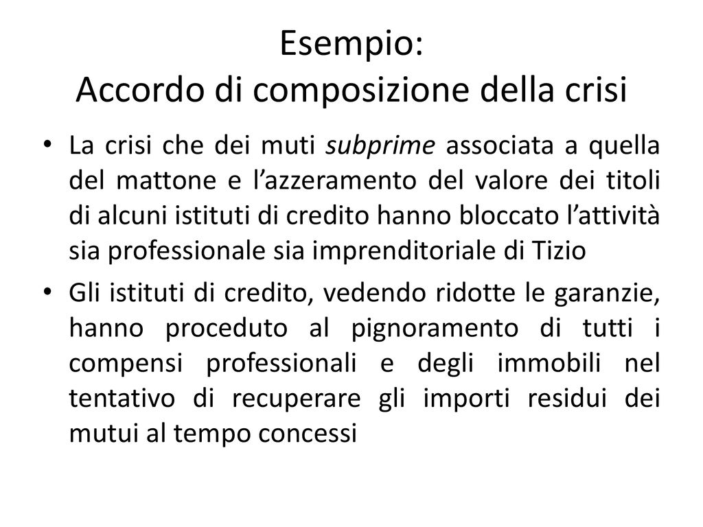 Legge 03 2012 Procedimenti Di Composizione Della Crisi Da